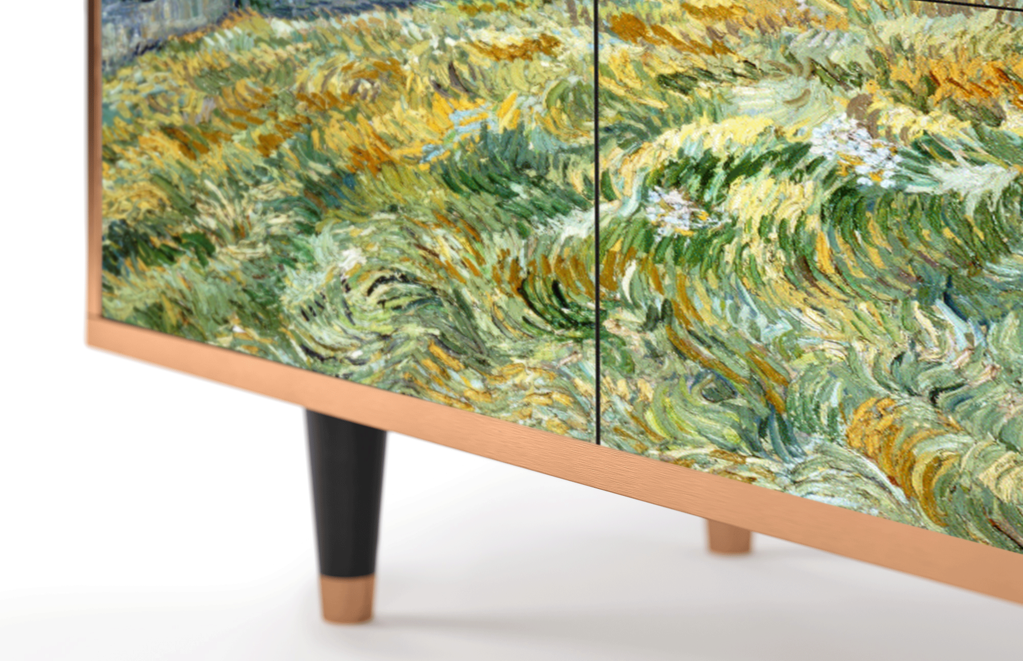 Комод - STORYZ - BS3 Landscape from Saint-Rémy by Vincent van Gogh, 94 x 96 x 48 см, Орех - фотография № 5