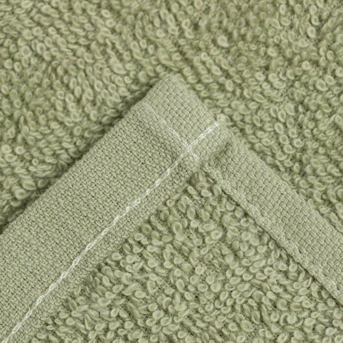 Полотенце махровое "Этель" 30х30 см, цвет светлая зелень, 100% хлопок, 340 г/м2 - фотография № 4