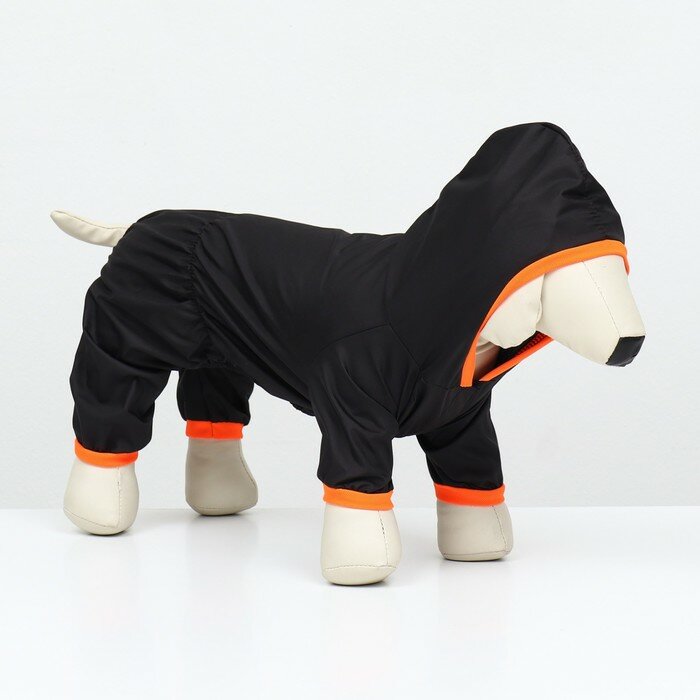 Комбинезон для животных, без подклада, размер 3XL, чёрный-оранжевый - фотография № 3