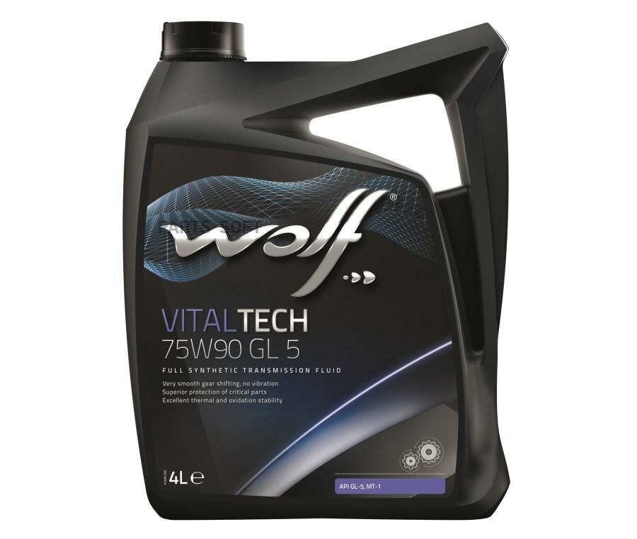 WOLF OIL 8323669 Масло трансмиссионное синтетическое VITALTECH 75W90 API GL-5 4л