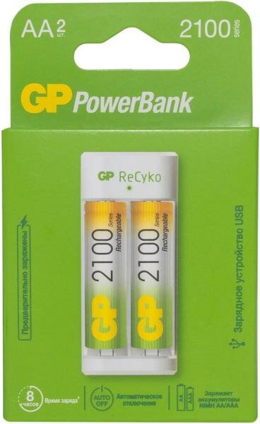  +   GP PowerBank E211210AAHC-2CRB2 AA/AAA NiMH 2100mAh (2)