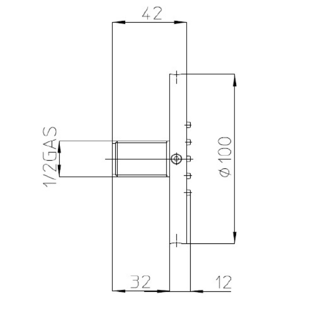 Душевая форсунка Bossini Tondo Flat I00175.073 черный матовый - фотография № 3