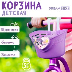 Корзинка детская Dream Bike «Пони», цвет фиолетовый