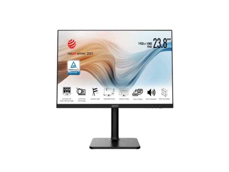 Монитор LCD Modern MD241P 23.8'' 16:9 1920х1080(FHD) IPS, nonGLARE, 250cd/m2, H178°/V178°, 1000:1, 100M:1, 16,7 миллионов цветов, 5ms, VGA, HDMI, DP, Swivel, Speakers, Black