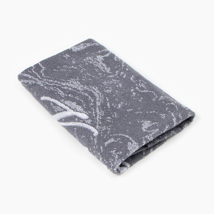 Полотенце махровое Этель "Кирилл" серый, 50х90см, 100% хлопок, 420гр/м2 - фотография № 5
