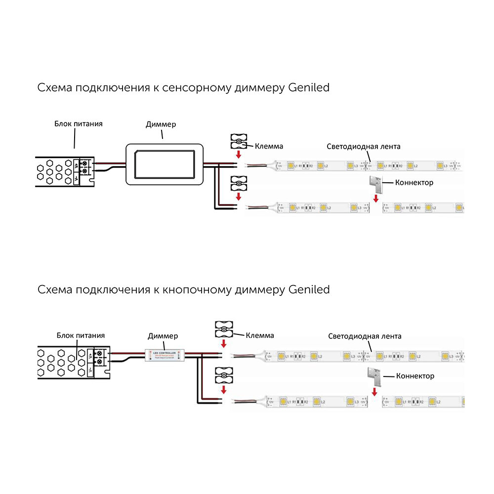 Светодиодная лента 12 В Geniled 5 Вт/м 2835/60-IP65 8 мм теплый 2 м - фотография № 6