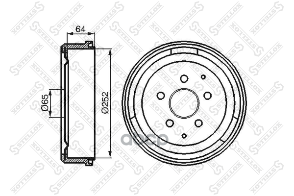 6026-4706-Sx_барабан Тормозной! Vw T3 1.6-1.7D 82-92 Stellox арт. 60264706SX