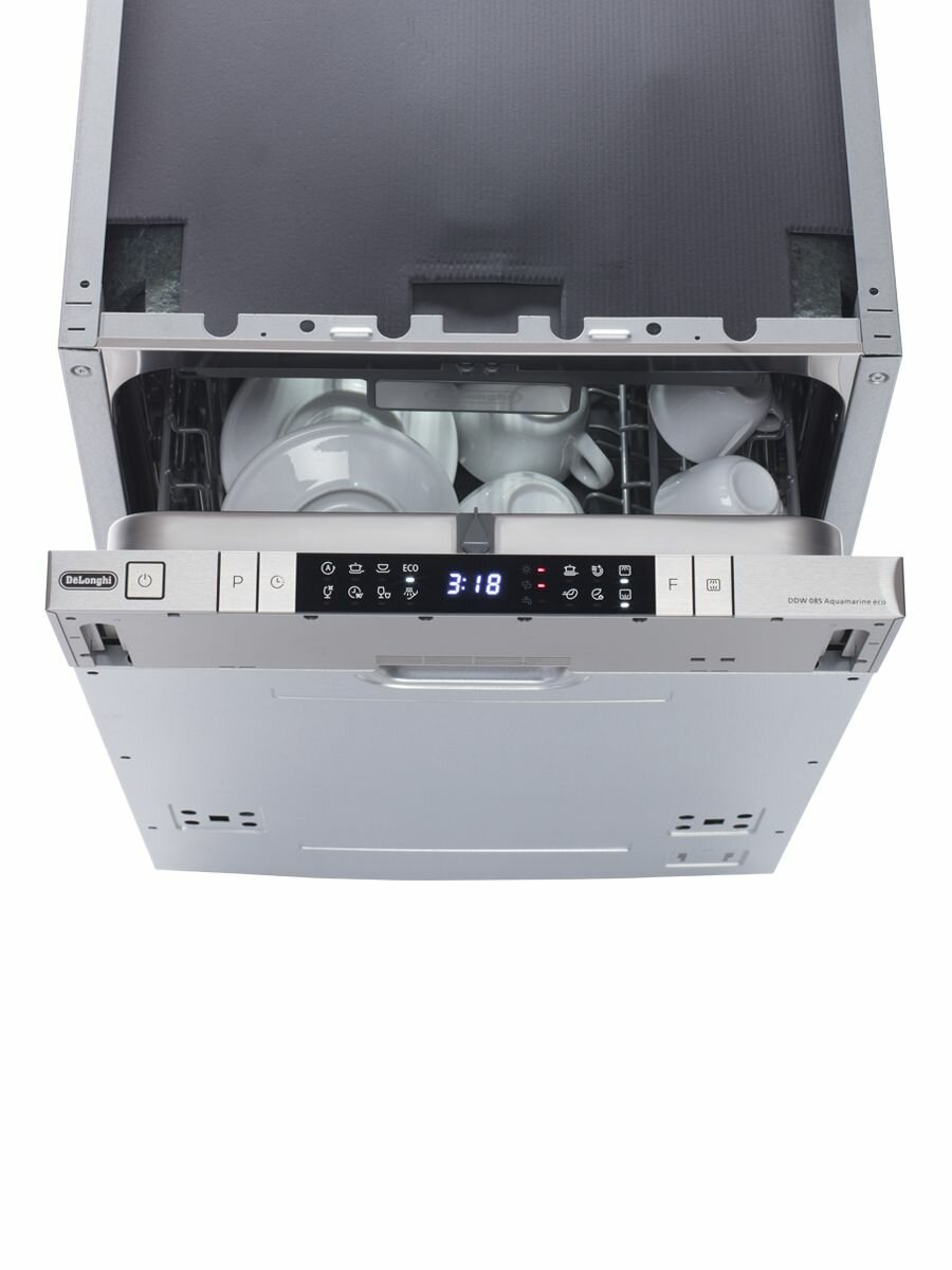 Посудомоечная машина DeLonghi DDW08S Aquamarine eco, 10 комплектов, 7 программ - фото №17