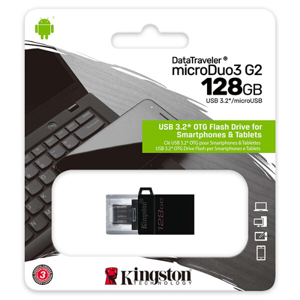 Память Flash USB 128 Gb Kingston 128GB DTDUO3G2/128GB, USB3.0