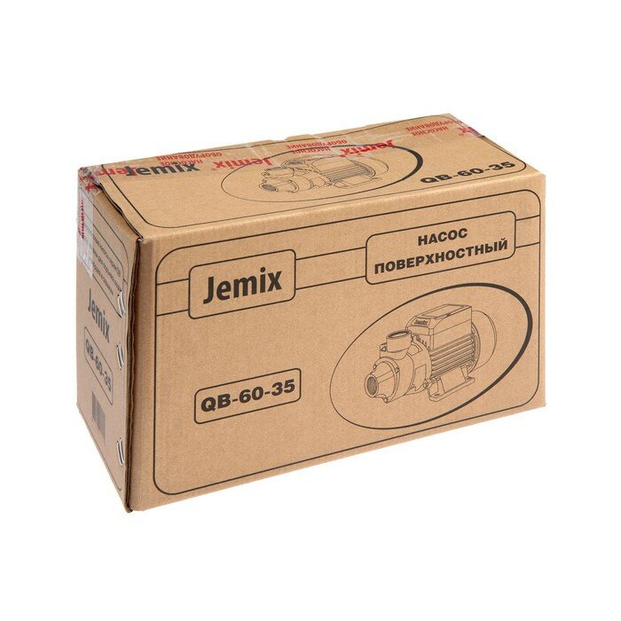 Насос поверхностный JEMIX QB-60-35, 250 Вт, напор 21 м, 25 л/мин, антиблокировка - фотография № 4