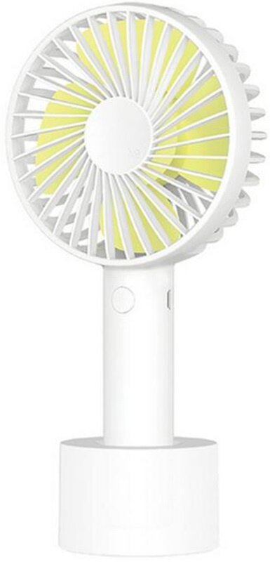 Вентилятор портативный SOLOVE manual fan Micro Usb, белый/желтый