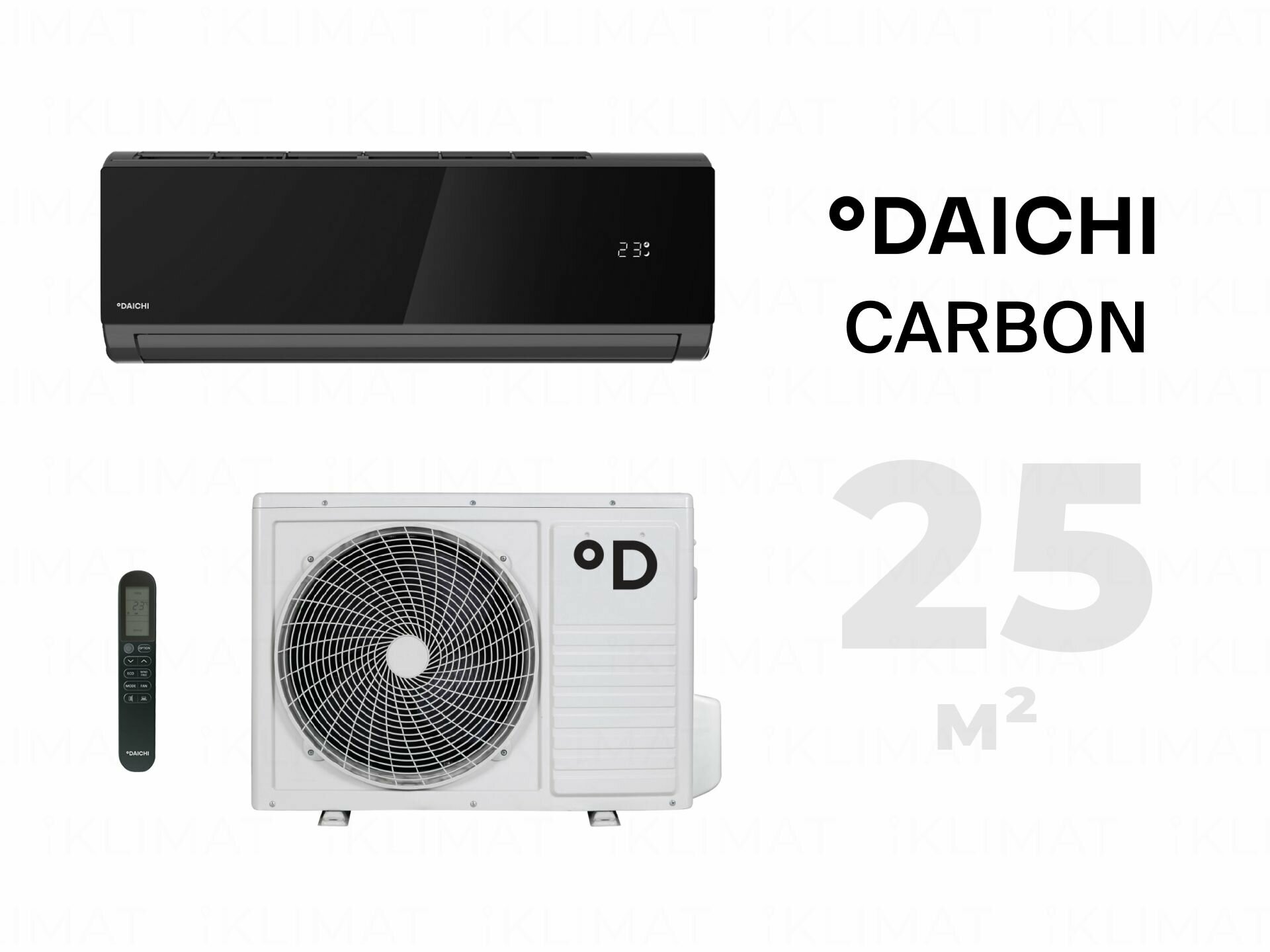 Настенный кондиционер Daichi Carbon DA25DVQS1R-B/DF25DVS1R