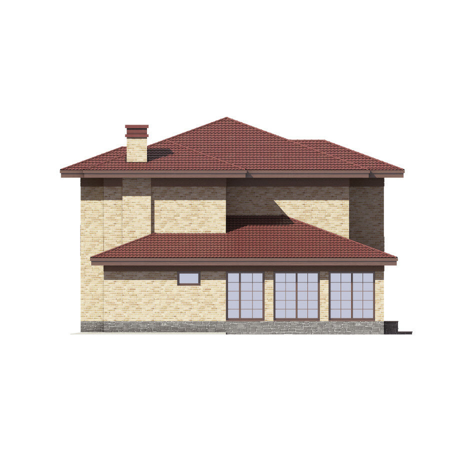 58-10H2L-Catalog-Plans - Проект двухэтажного дома из газобетона с террасой - фотография № 7