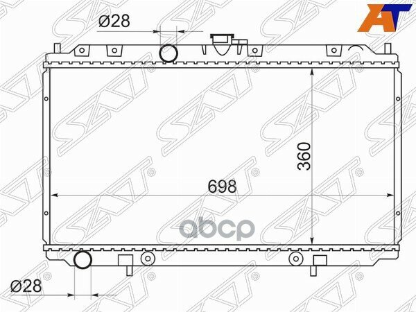 SAT NS0001161 Радиатор NISSAN ALMERA N16 00-06/PRIMERA 02-