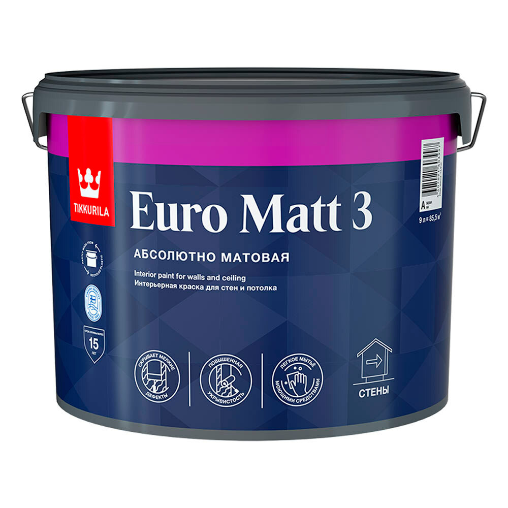   Tikkurila Euro Matt 3    9 