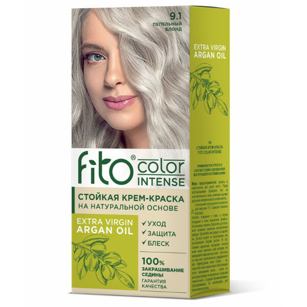 фото - Краска для волос Fito color intense 115мл тон 9.1 Пепельный блонд