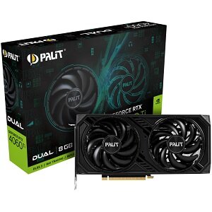 Видеокарта Palit GeForce RTX 4060 Ti DUAL 8GB (NE6406T019P1-1060D)