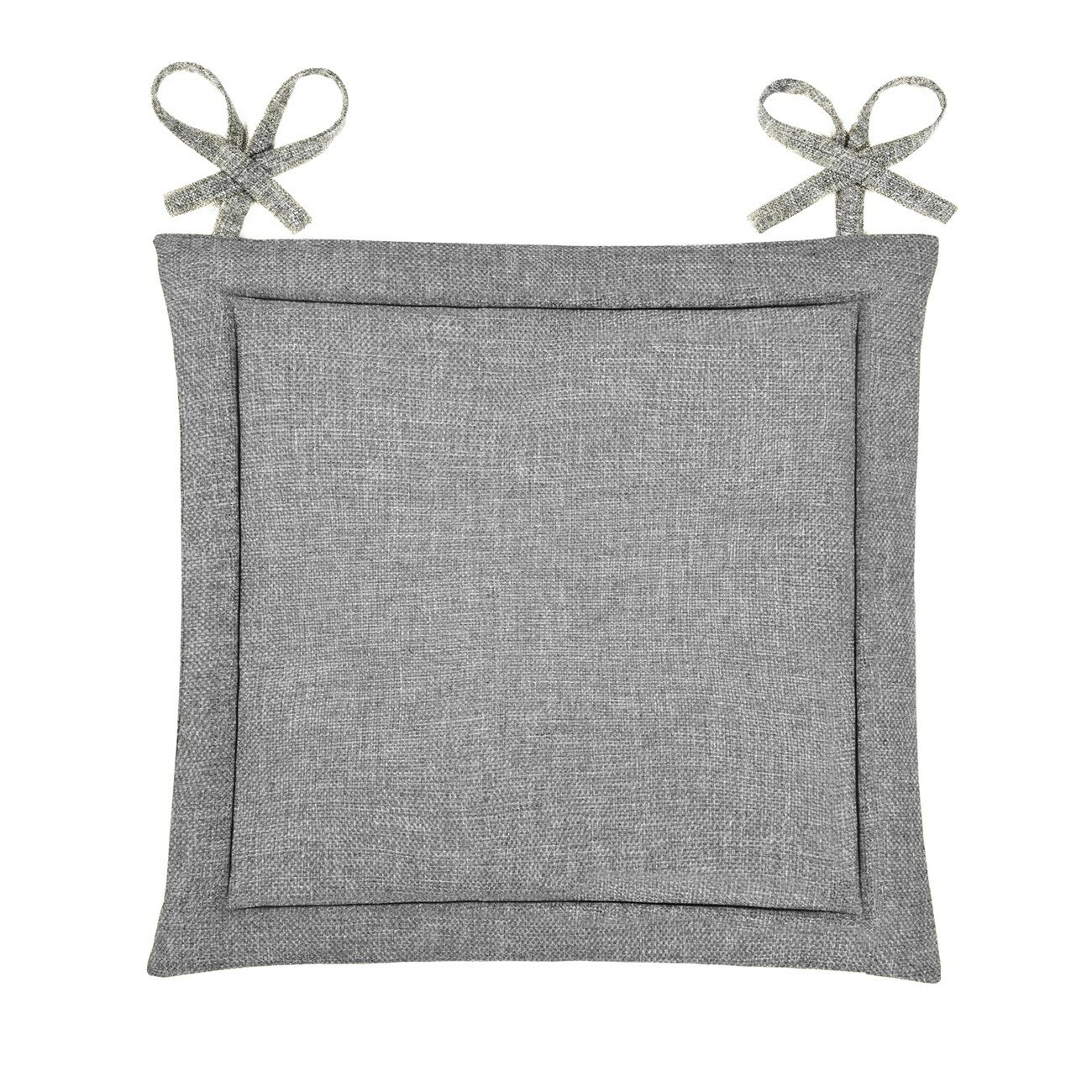 фото Подушка на стул Рогожка, 40х40 см, базальт