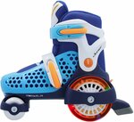 Роликовые коньки REACTION Junior, для мальчиков, размер 29-32, колеса 40мм, ABEC 3, синий/голубой [112939-mq] - изображение