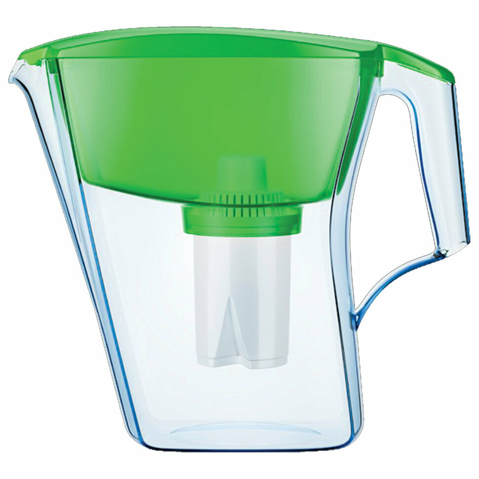 Кувшин-фильтр для очистки воды АКВАФОР "Лайн", 2,8 л, со сменной кассетой, зеленый, И3596, 605412
