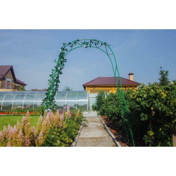 Greengo Арка садовая, разборная, 240 × 125 × 36.5 см, металл, зелёная, «Ёлочка», Greengo - фотография № 4