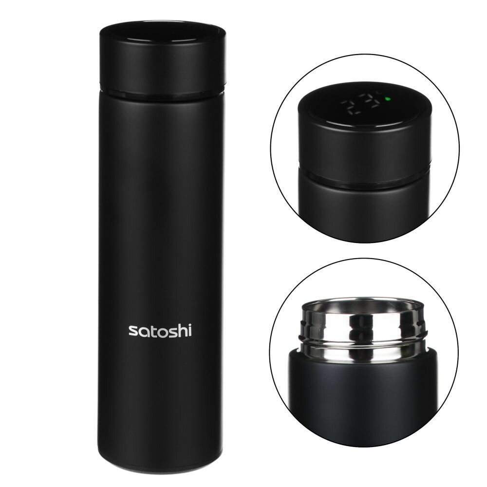 фото Термокружка SATOSHI Термос-кружка с датчиком температуры 450мл, нерж.сталь 841-823