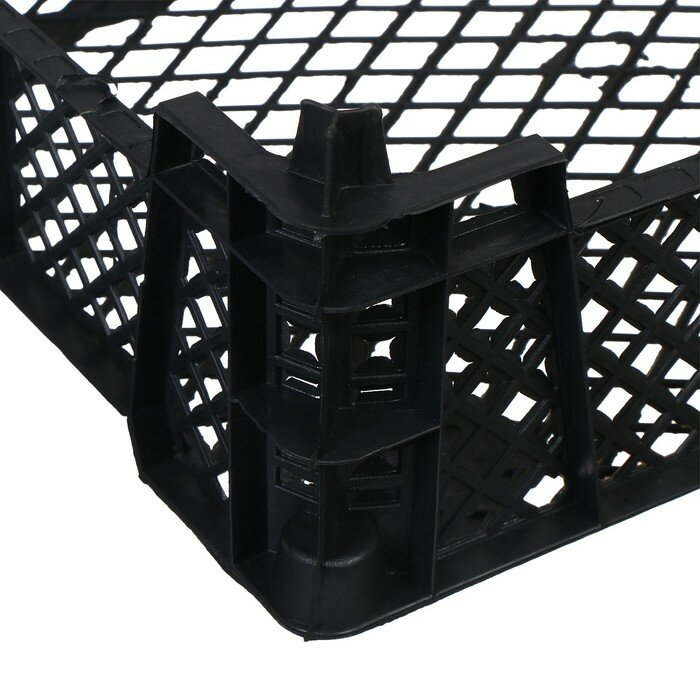 Ящик универсальный, пластиковый, 40 × 30 × 13 см, чёрный - фотография № 2