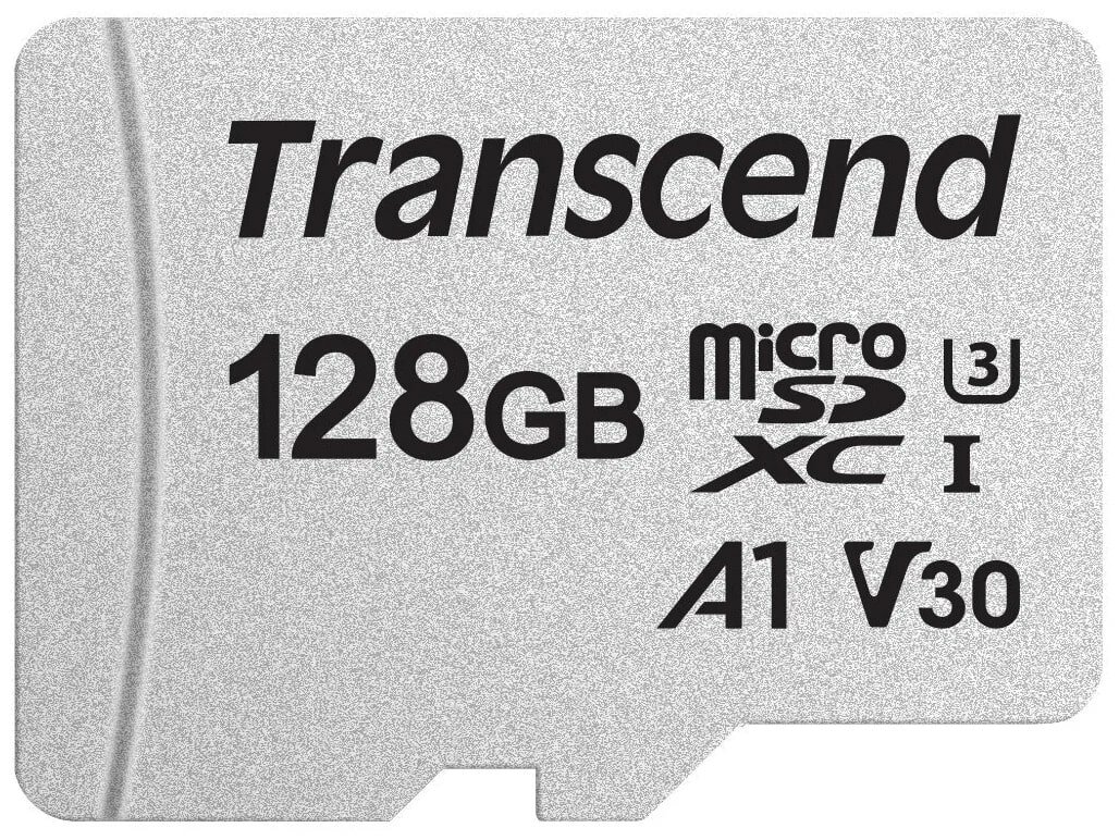 Карта памяти Transcend microSDXC 128Gb UHS-I U1 + microSD-->SD adapter (TS128GUSD300S-A)