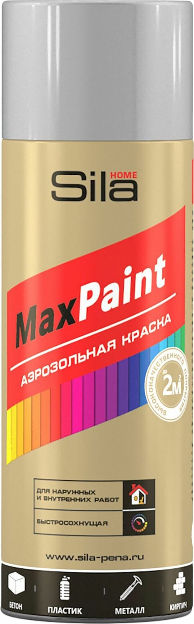 Краска универсальная Sila Home Max Paint глянцевая серая 0,52 л