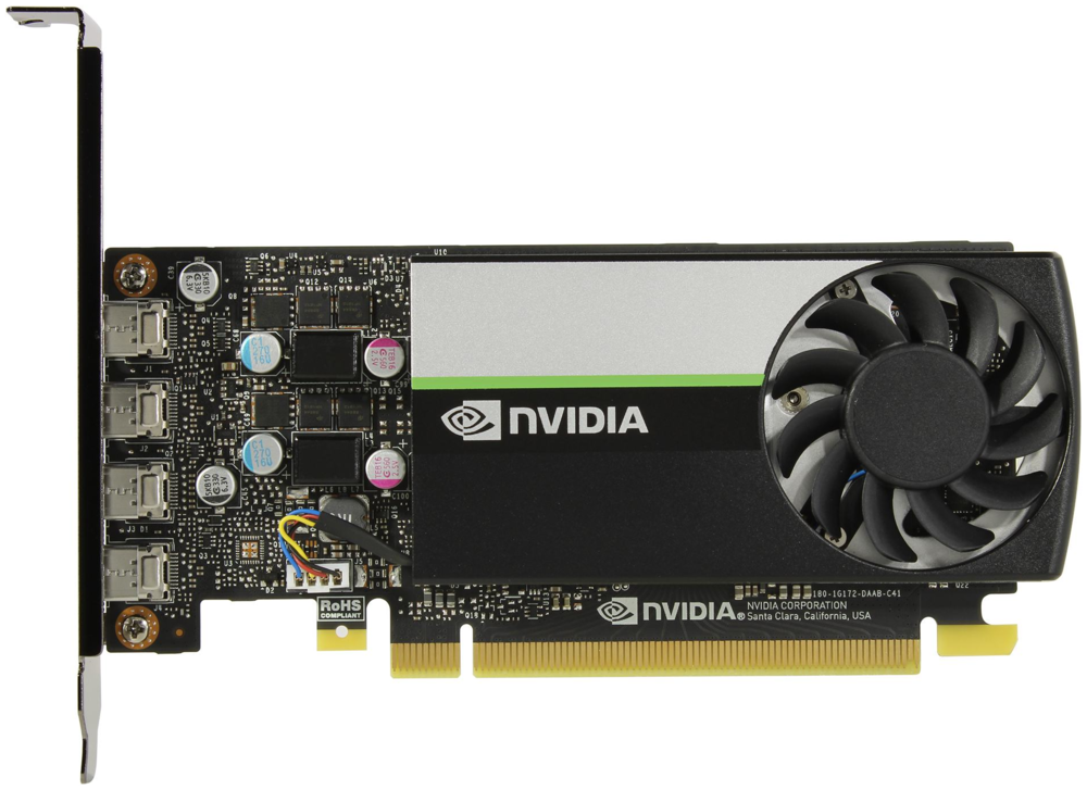 Видеокарта VGA PNY Nvidia Quadro T1000, 4 GB GDDR6/128 bit, PCI Express 4.0 x16, 4x mDP Vcnt1000-blk