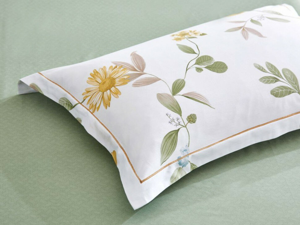 фото Простыня из сатина на резинке 180х200 с наволочками 50х70 (2шт) ASABELLA 1868-3P 180х200