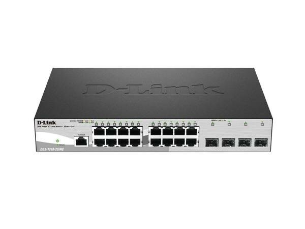 Коммутатор D-Link DGS-1210-20/ME/A1A управляемый 16 портов 10/100/1000Mbps 4хSFP