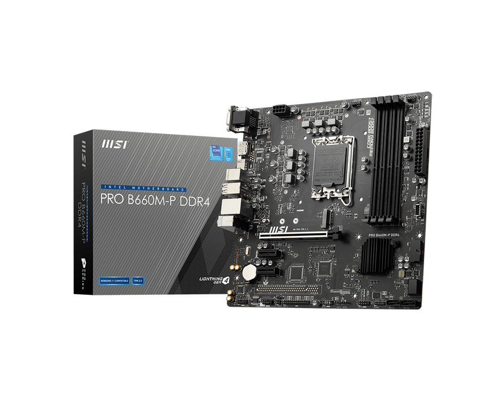 Материнская плата Soc-1700 MSI PRO B660M-P DDR4 2хDDR4, mATX