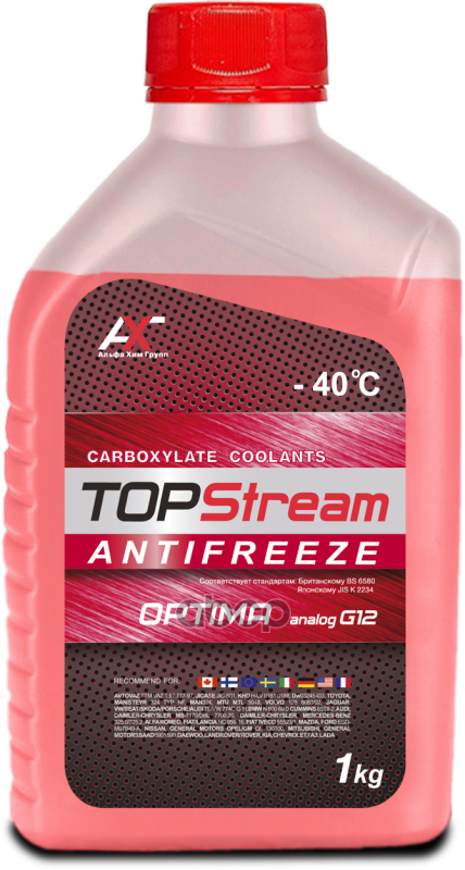 Антифриз Topstream Optima (Красный) G12 1 Л TOPStream арт. ATSOR00001