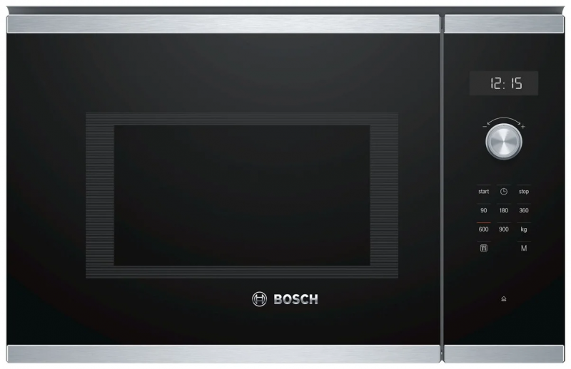 Микроволновая печь встраиваемая Bosch BFL553MS0 (чёрный/нержавейка)