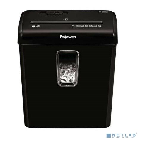 Fellowes Уничтожитель Fellowes Шредер Powershred P-30C, DIN P-4, 4х34 мм, 6 лст., 15 лтр.