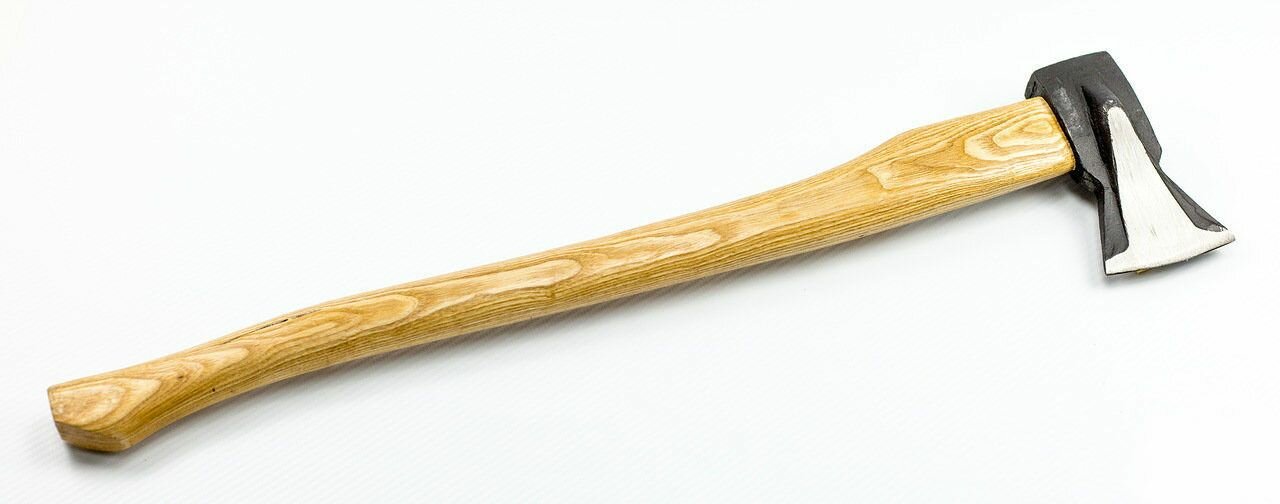 Топор-колун с клиновидным полотном, 2000г, удлиненная деревянная рукоятка 850мм ON /1/6/ 06-03-010 - фотография № 1