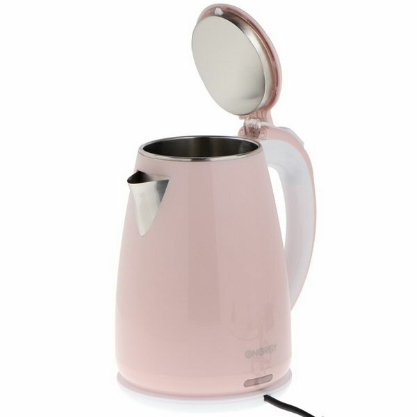 Чайник электрический E-261, металл, 1.8 л, 2200 Вт, розовый - фотография № 6