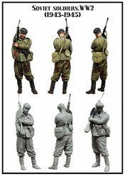 Фигура Советский солдат, 1943-45 гг., WW2. Масштаб 1:35