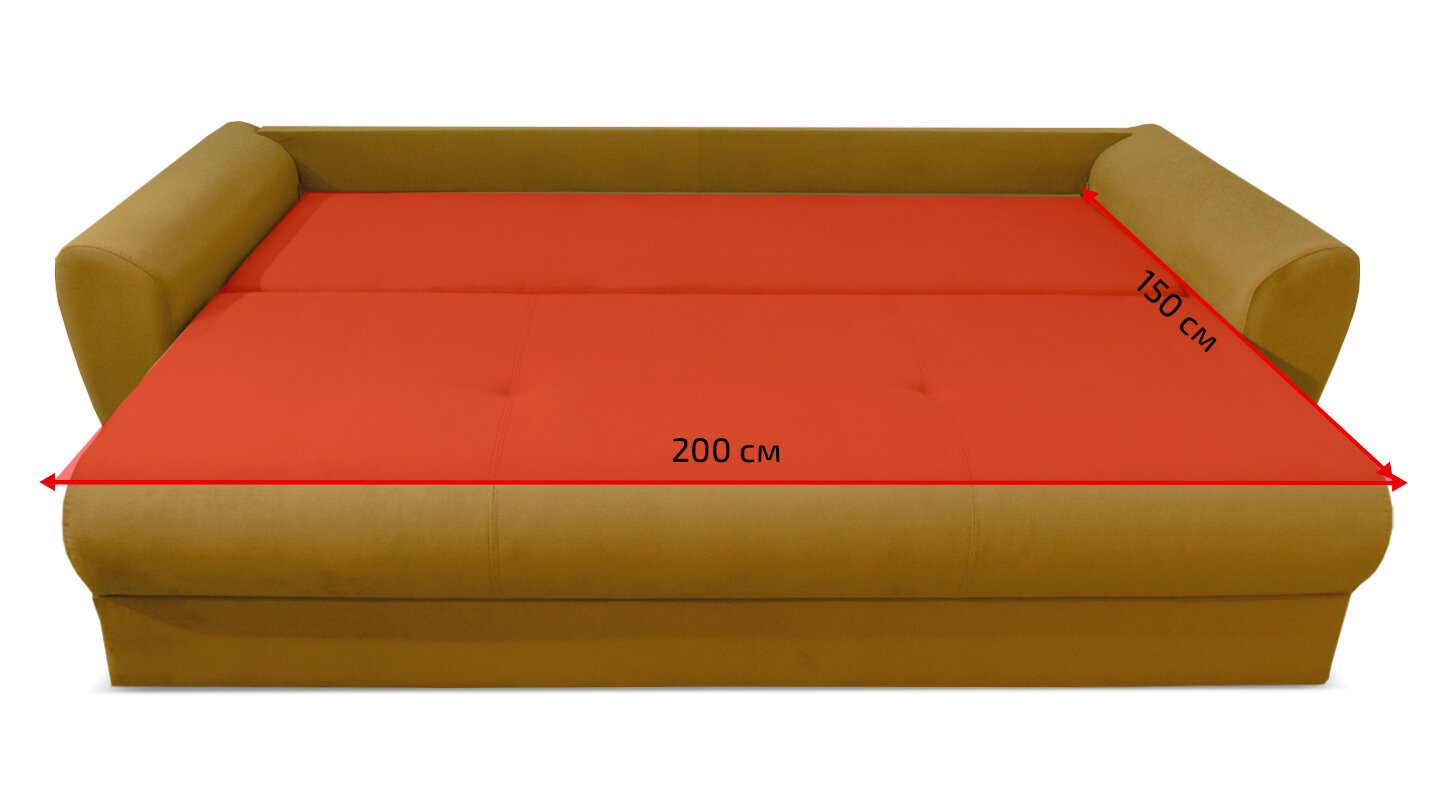 Прямой диван Амстердам 249х105х92 см, механизм еврокнижка - фотография № 6