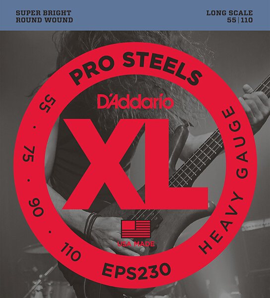 Струны для бас-гитары 55-110 D'ADDARIO EPS230 ProSteels