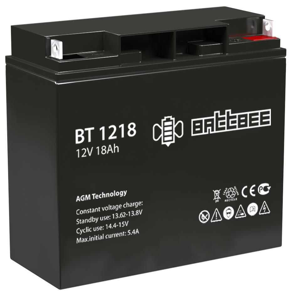 Аккумулятор Battbee BT-1218 (12В 18Ач / 12V 18Ah / вывод T3)