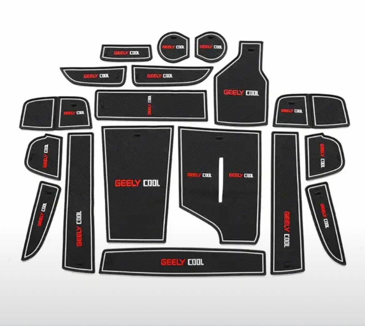 фото Комплект силиконовых ковриков в салон Geely Coolray/ Джили Кулрей рестайлинг 2023-2024 г.в white