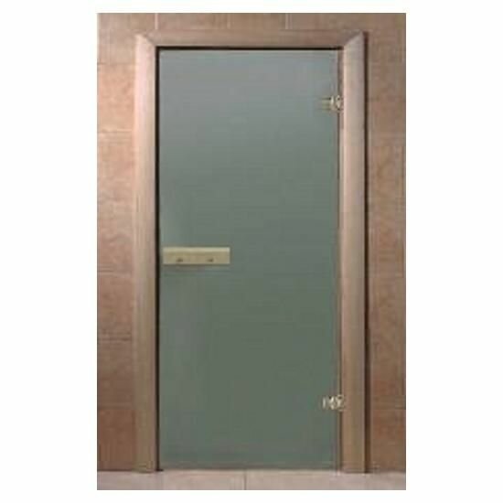Дверь Doorwood Сатин 19х07 стекло 6мм. 2 петли (хвоя)