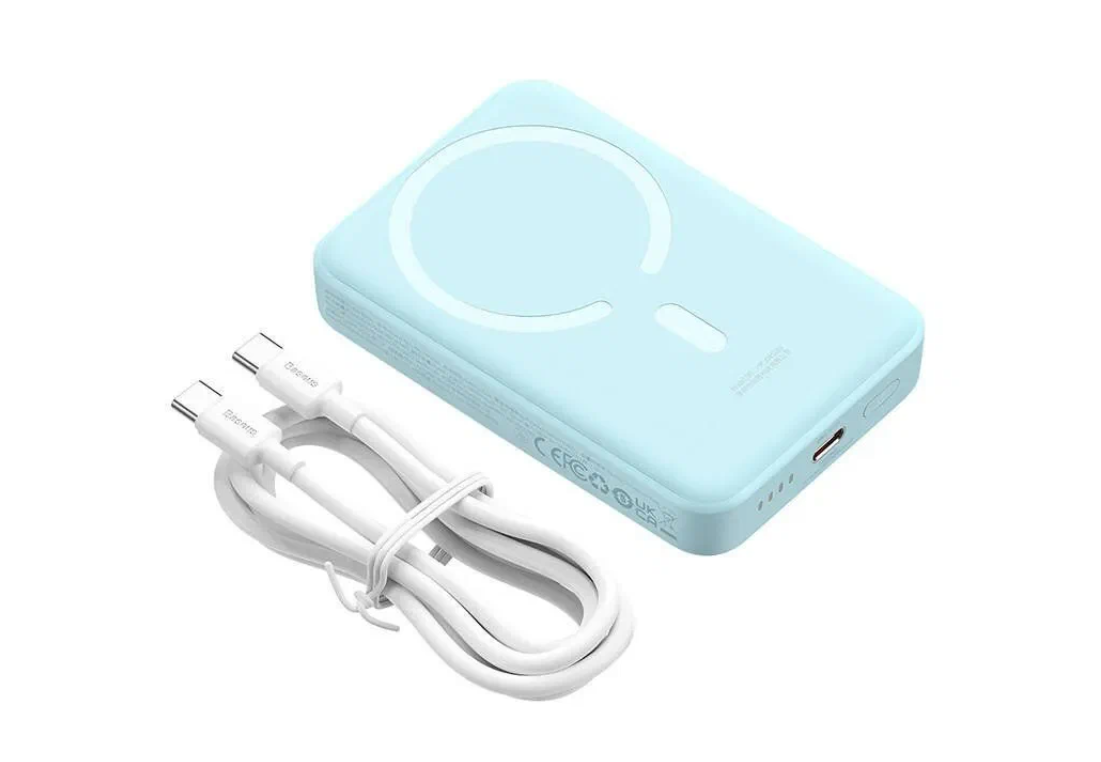 Внешний аккумулятор OS-Baseus Magnetic Mini Wireless Fast Charge Power Bank 10000mAh 30W Blue (PPCXM1030)