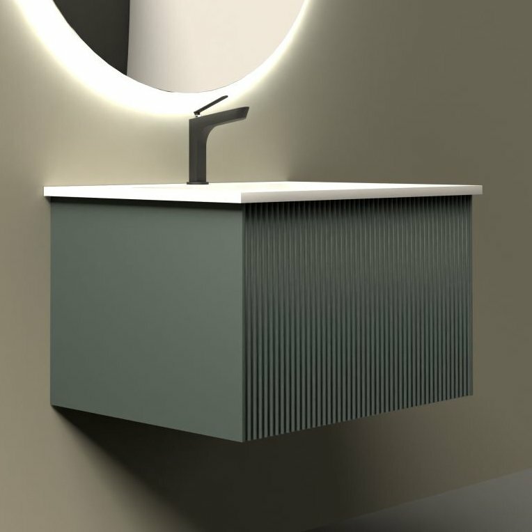 фото La Fenice Тумба с раковиной La Fenice Terra 60 серая