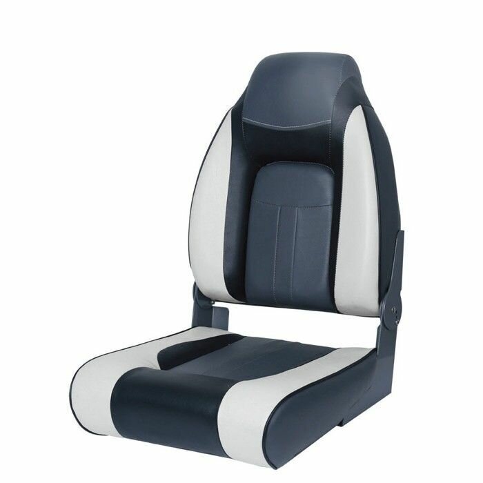 Кресло складное мягкое Premium Designer High Back Seat, серый/чёрный, # 11208012 - фотография № 2