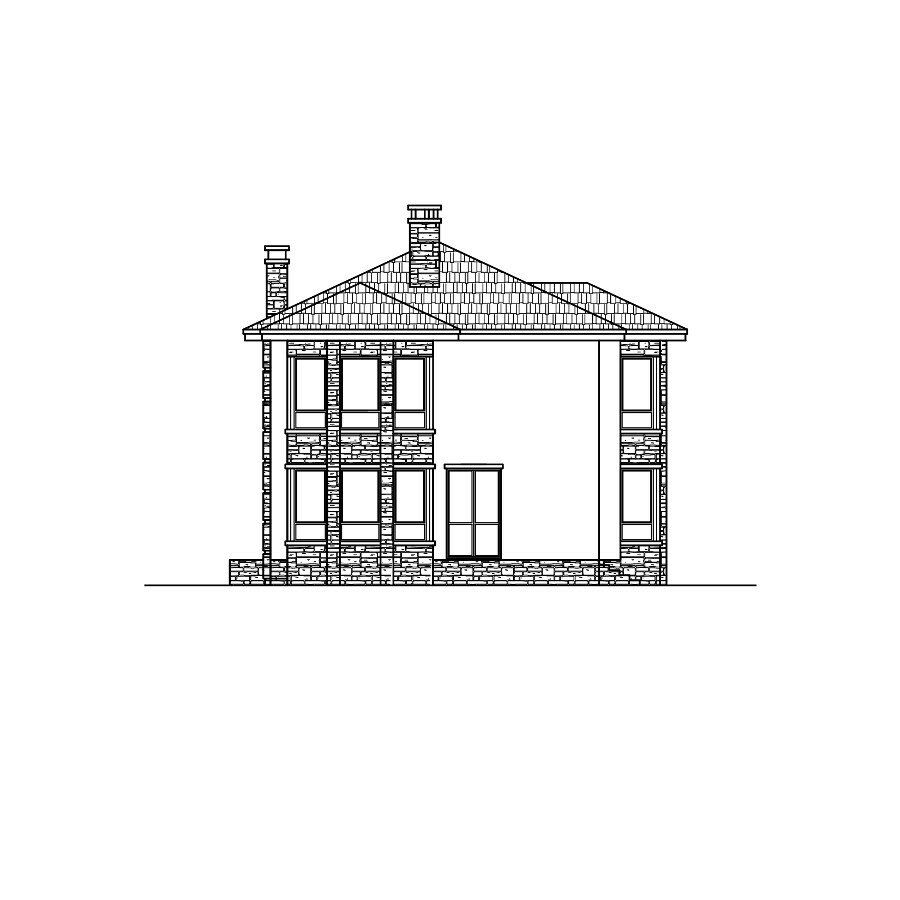 58-87T-Catalog-Plans - Проект двухэтажного дома из газобетона с террасой - фотография № 6