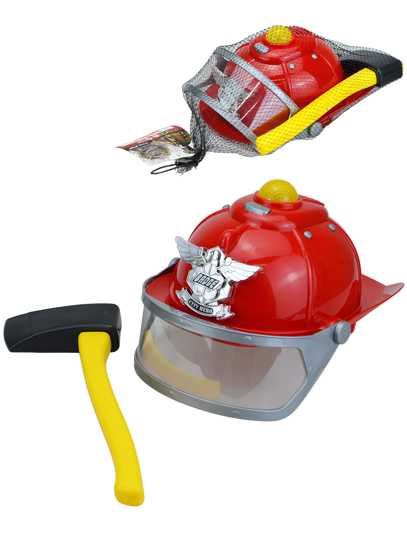 Каска пожарного спасателя детская с топором, развивающая игра в подарок для ребенка