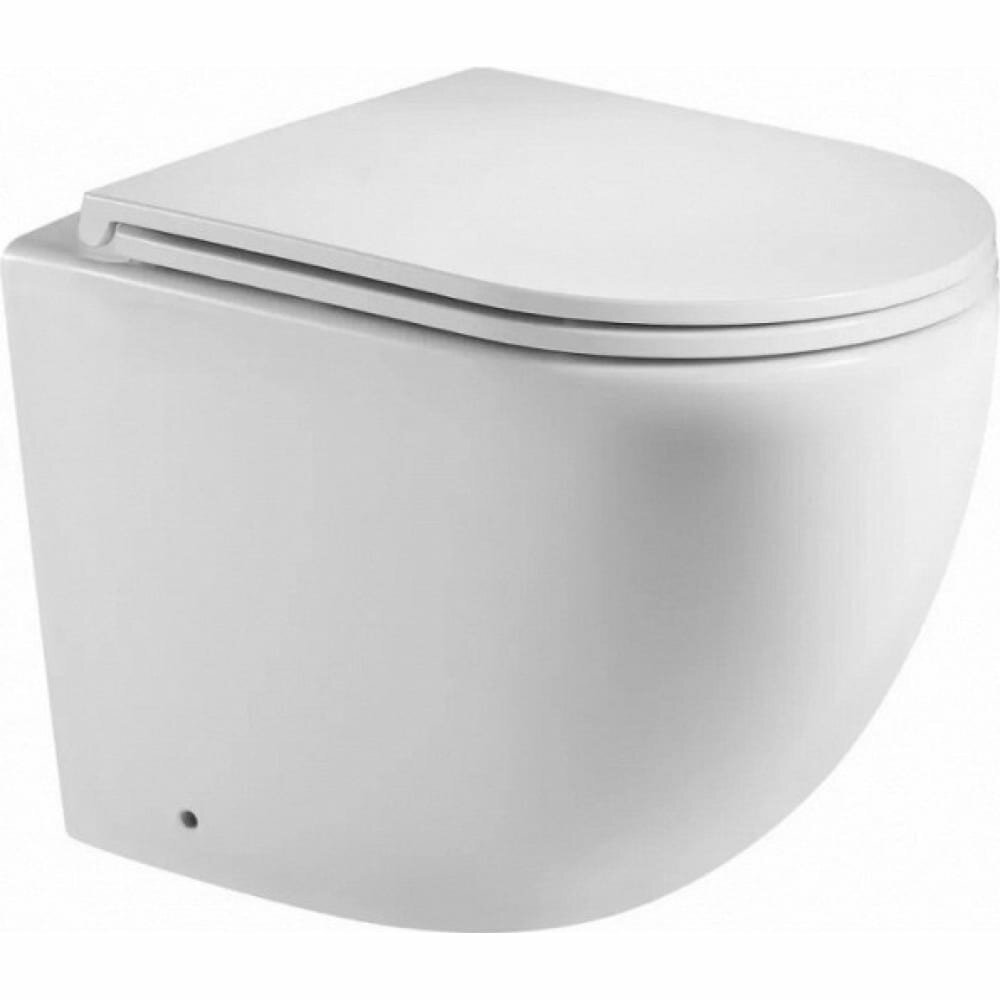 фото Безободковый приставной унитаз Teymi lina hd t40104 цб-00265406